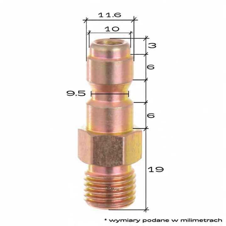 Wtyk redukcja 1/4 do myjek spalinowych złączka 1