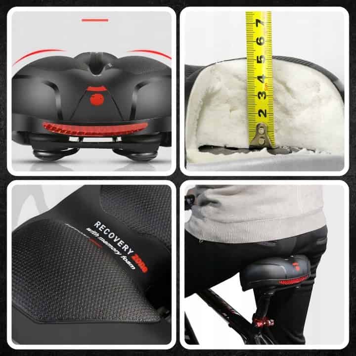 WYGODNE SIODEŁKO ROWEROWE MIĘKKIE DUŻE SZEROKIE MIEJSKIE SIODŁO NA ROWER 1