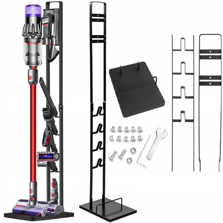 Stojak podłogowy do odkurzacza Dyson V6, V7, V8, V10, V11, V12, V15, wolnostojący uchwyt na 4 akcesoria