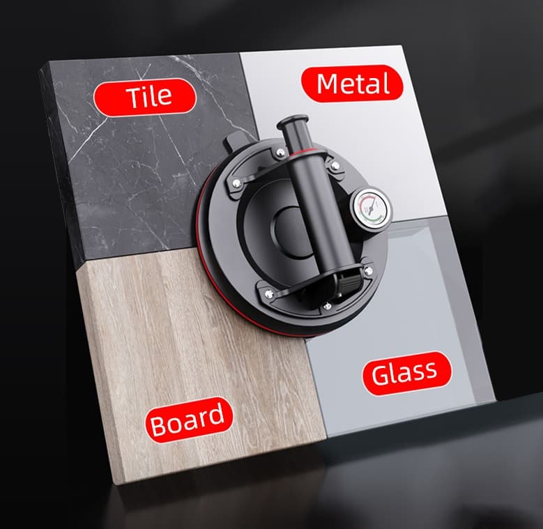 UCHWYT PRZYSSAWKA Z MANOMETR POMPKĄ DO GLAZURY PŁYTEK 300KG MECHANICZNA 2