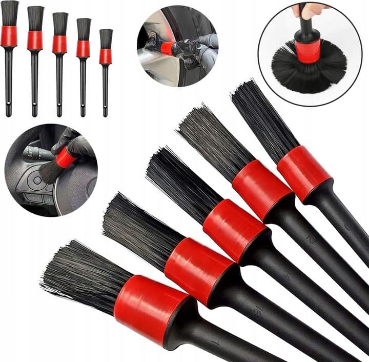 Zestaw pędzli do auta detailingu czyszczenia pędzel detailing brush 5 sztk 3