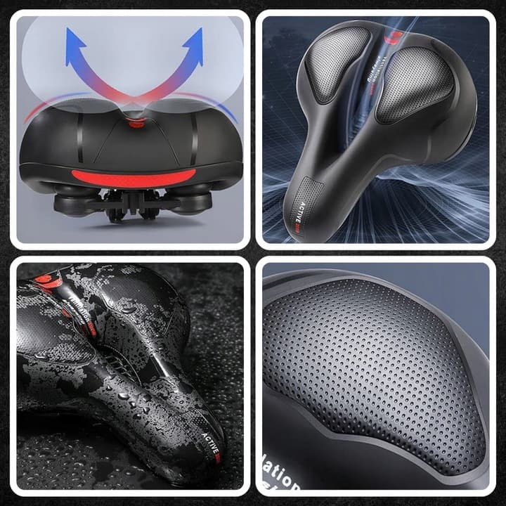 WYGODNE SIODEŁKO ROWEROWE MIĘKKIE DUŻE SZEROKIE MIEJSKIE SIODŁO NA ROWER 4