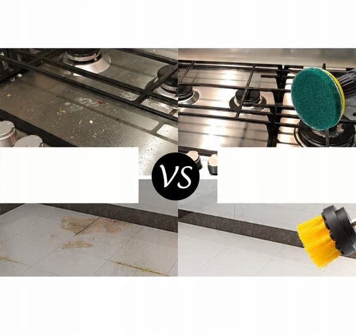 MEGA ZESTAW 23SZT DO CZYSZCZENIA MYCIA TAPICERKI SZCZOTKI NA WIERTARKĘ PADY 4