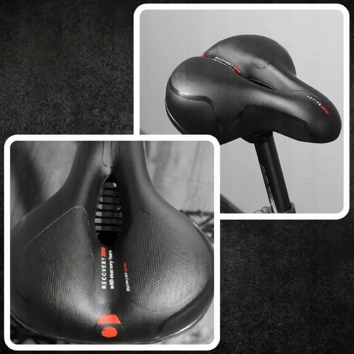 WYGODNE SIODEŁKO ROWEROWE MIĘKKIE DUŻE SZEROKIE MIEJSKIE SIODŁO NA ROWER 5
