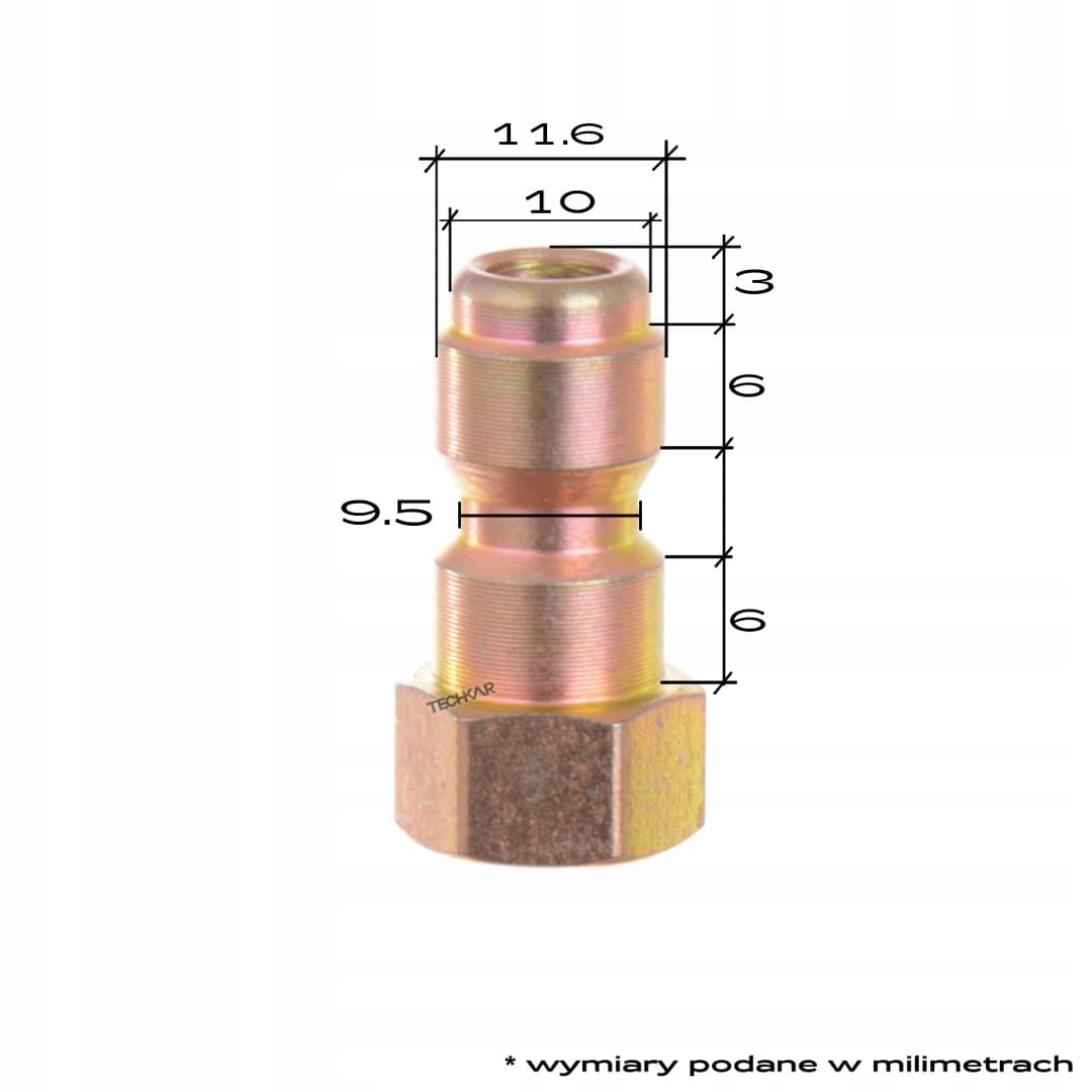 Wtyk szybkozłącze gwint M22 wew. do Karcher HD HDS 2