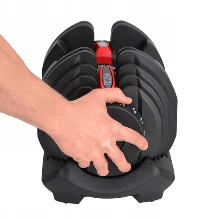 1x HANTEL REGULOWANY NOWOCZESNY SYSTEM REGULACJI HANTLA CIĘŻAR 5-40KG 4