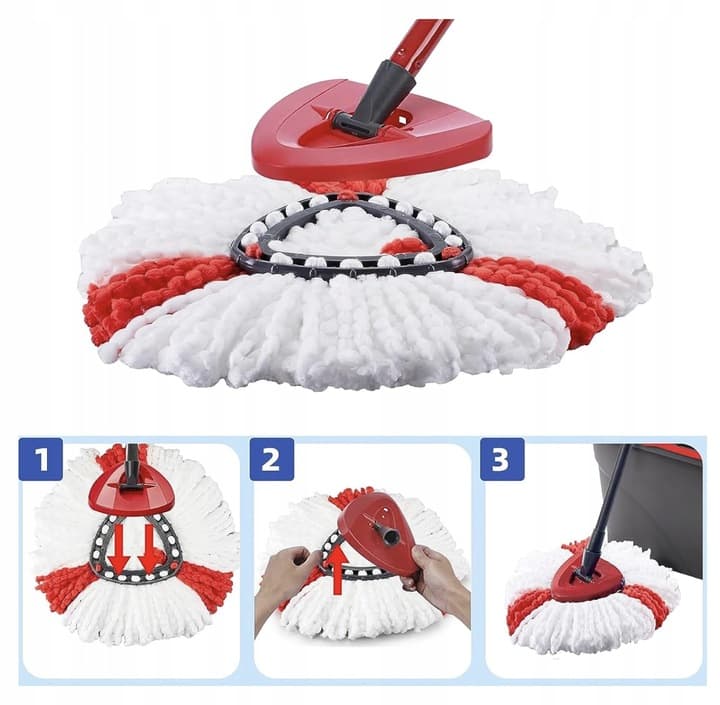 6x WKŁADY DO MOPA OBROTOWEGO VILEDA TURBO KOŃCÓWKI WKŁAD MEGA CHŁONNE 4