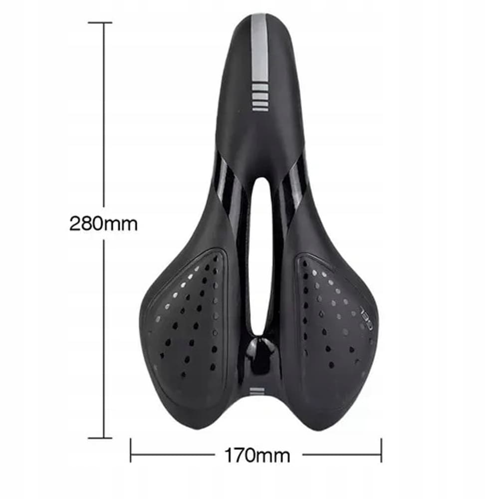 ŻELOWE SIODEŁKO ROWEROWE Z OTWOREM SPORTOWE WYGODNE SIEDZENIE S3 4