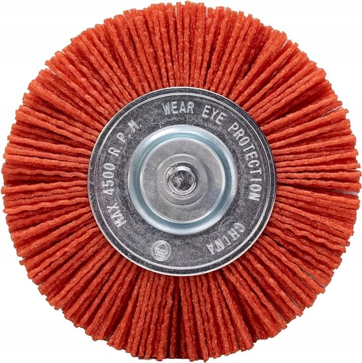 SZCZOTKA NA WIERTARKĘ NYLONOWA TARCZOWA DO DREWNA METAL 100mm ULTRA QUALITY 2