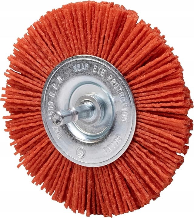 SZCZOTKA NA WIERTARKĘ NYLONOWA TARCZOWA DO DREWNA METAL 100mm ULTRA QUALITY 1