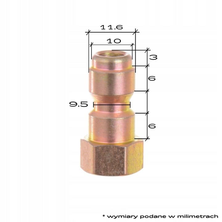 Dysza turbo rotacyjna do myjki Lavor VERTIGO 26 wtyk szybkozłacze 1/4 2