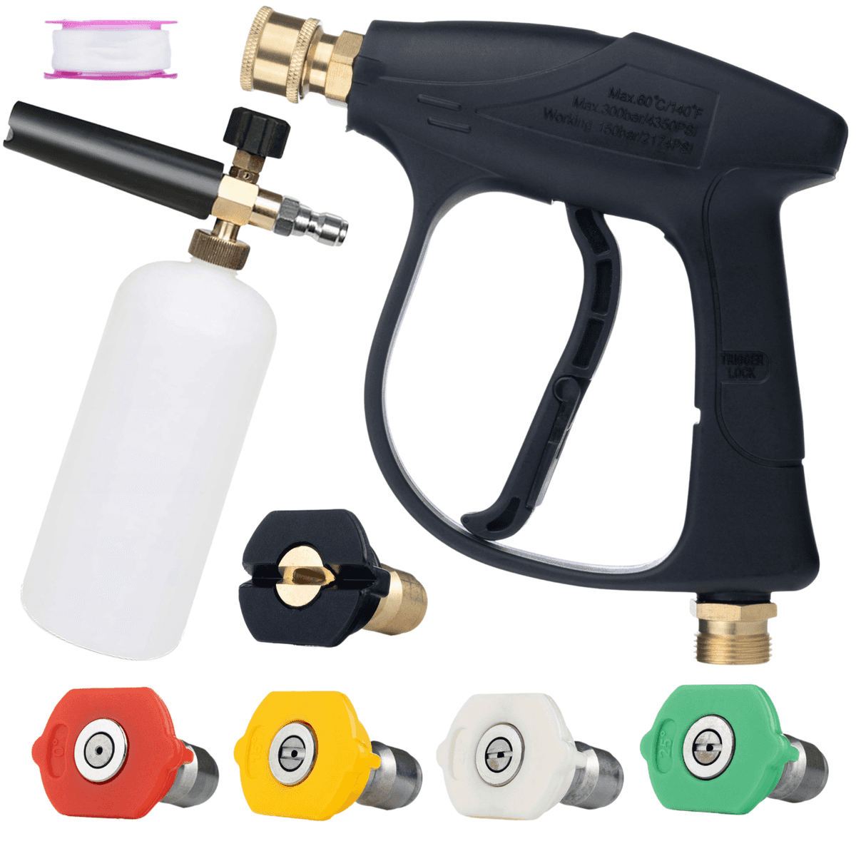 ZESTAW PISTOLET DO MYJKI CIŚNIENIOWEJ KARCHER 22MM 5X DYSZA PIANOWNICA 1L