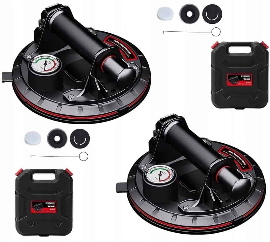 UCHWYT PRZYSSAWKA Z MANOMETR POMPKĄ DO GLAZURY PŁYTEK 300KG MECHANICZNA