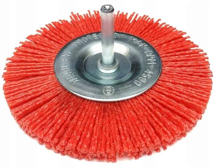 SZCZOTKA NA WIERTARKĘ NYLONOWA TARCZOWA DO DREWNA METAL 100mm ULTRA QUALITY